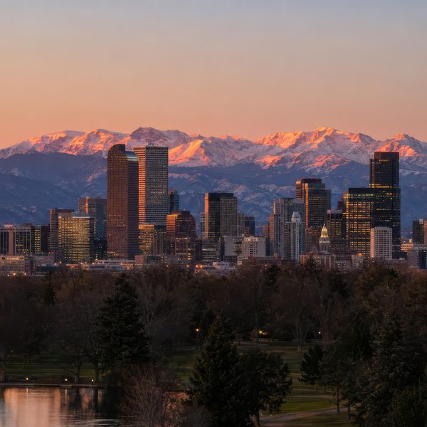 The Denver skyline